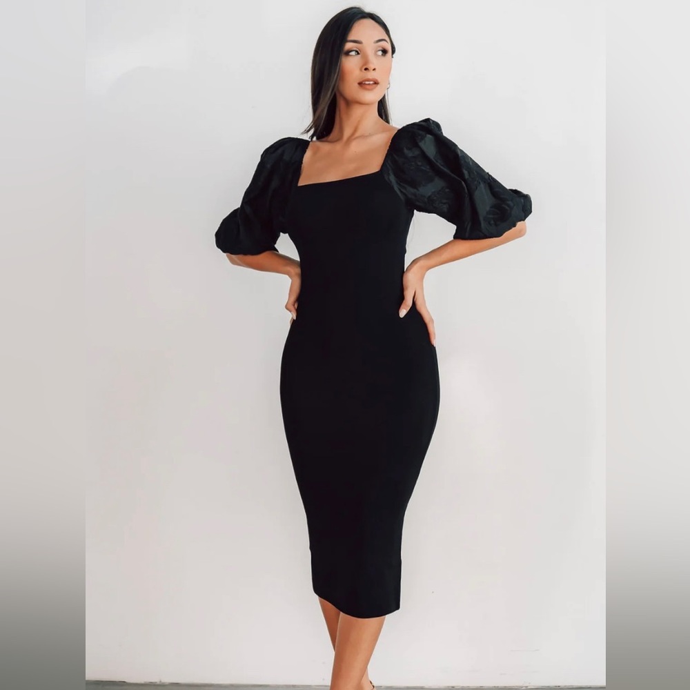 Baltic Born Bodycon Midi Black dress